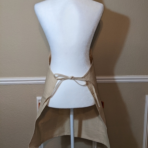 Iris Embroidered in Terracotta Pot Pockets Gardening Apron OOAK - Picture 3 of 5